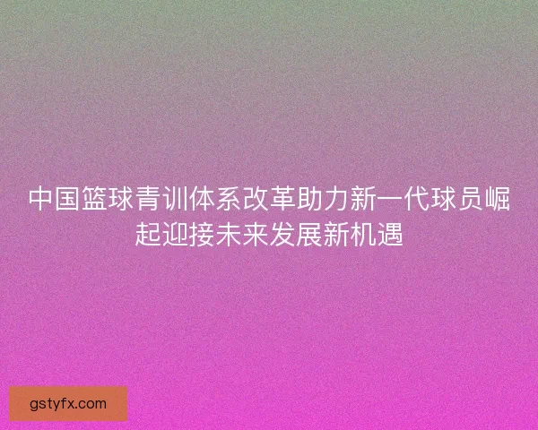 中国篮球青训体系改革助力新一代球员崛起迎接未来发展新机遇